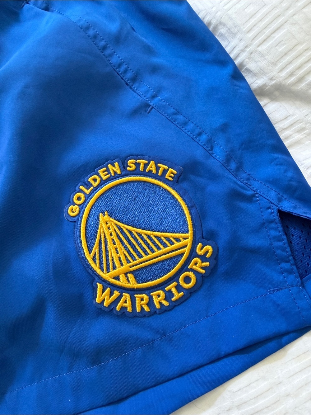 NBA Golden State Warriors Women's Royal Blue Athletic Shorts - Picture 3 of 8